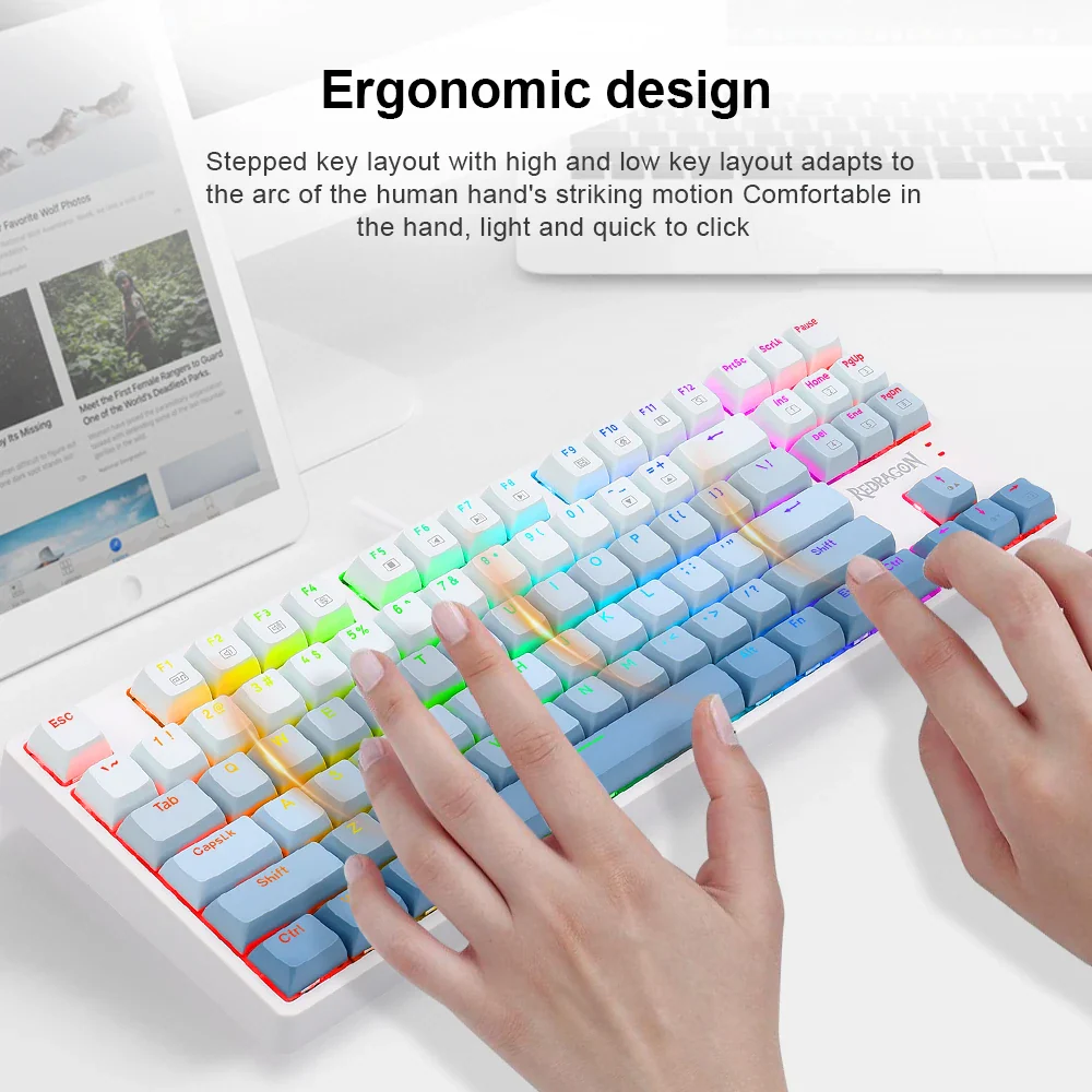REDRAGON K645W 87 Key RGB Mechanical Gaming Keyboard REDRAGON K645W 87 Key RGB Mechanical Gaming Keyboard